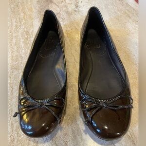 COACH bow ballerina knobby sole driving shoe